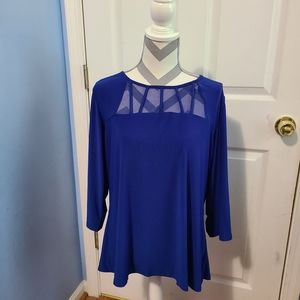 Adele & May Blue Top Size 1X